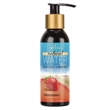 Sensuva Natural Water Based Lubricant-Strawberry 4oz - Eros Fine Goods