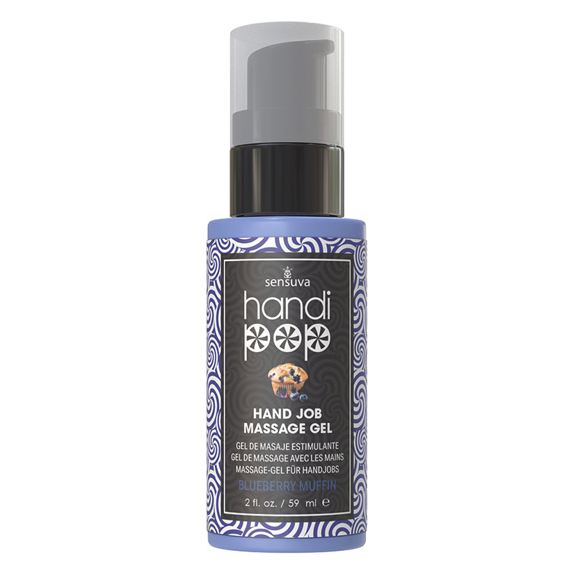 Sensuva Handipop Edible Massage Gel-Blueberry Muffin 2oz - Eros Fine Goods