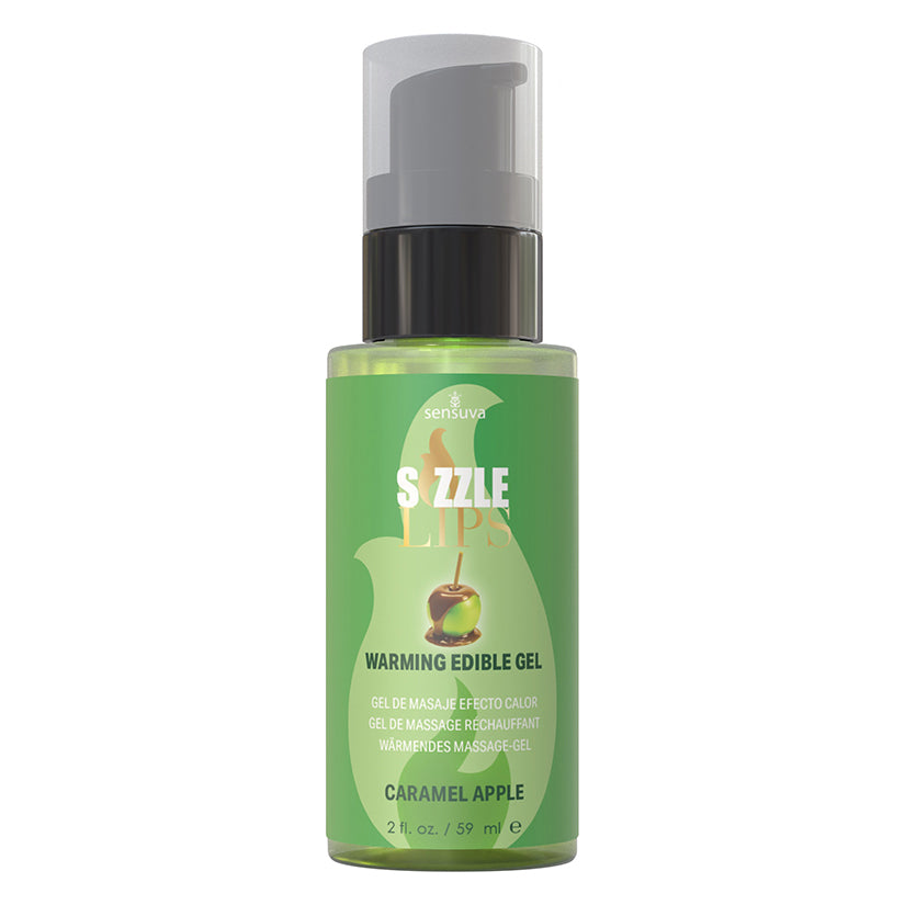 Sensuva Sizzle Lips Warming Gel-Caramel Apple 2oz - Eros Fine Goods
