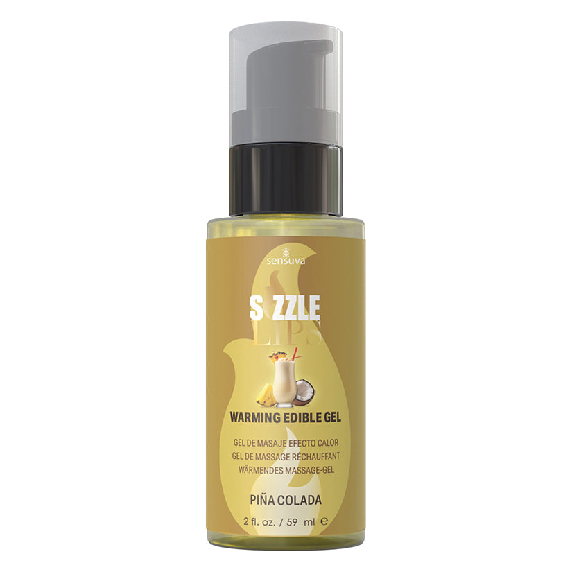 Sensuva Sizzle Lips Warming Gel-Pina Colada 2oz - Eros Fine Goods