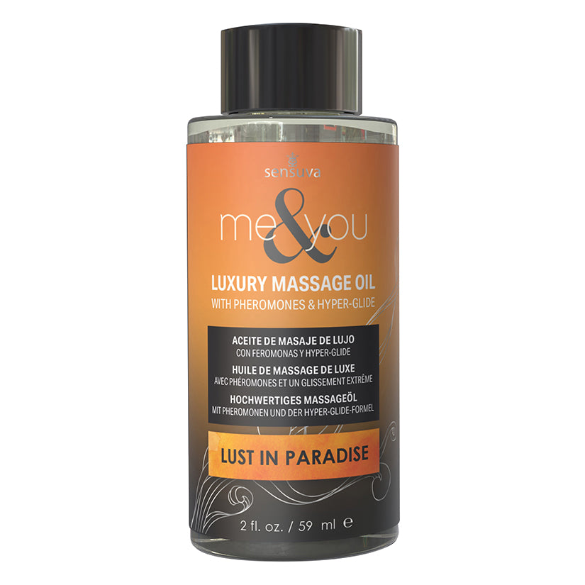Sensuva Me & You Massage Oil-Lust in Paradise 2oz - Eros Fine Goods