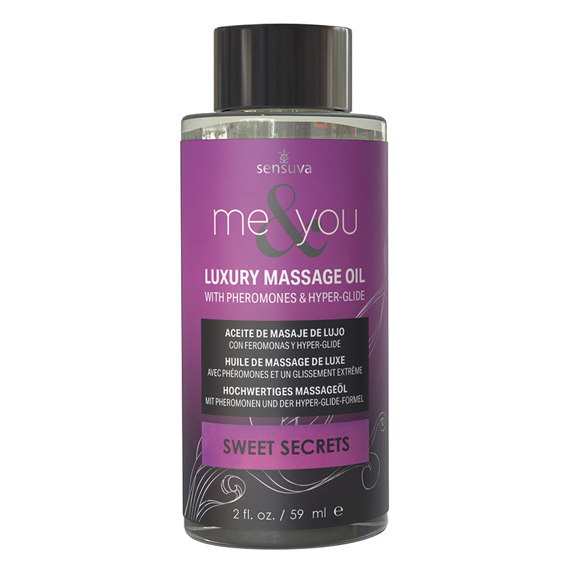 Sensuva Me & You Massage Oil-Sweet Secrets 2oz - Eros Fine Goods