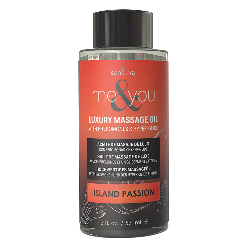 Sensuva Me & You Massage Oil-Island Passion 2oz - Eros Fine Goods