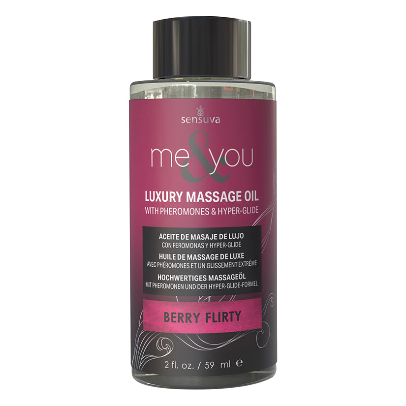 Sensuva Me & You Massage Oil-Berry Flirty 2oz - Eros Fine Goods