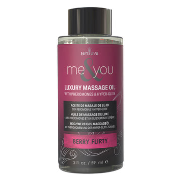 Sensuva Me & You Massage Oil-Berry Flirty 2oz - Eros Fine Goods