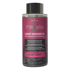 Sensuva Me & You Massage Oil-Berry Flirty 2oz - Eros Fine Goods