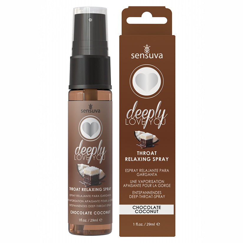 Sensuva Deeply Love You Throat Relaxing Spray-Chocolate Coconut 1oz - Eros Fine Goods