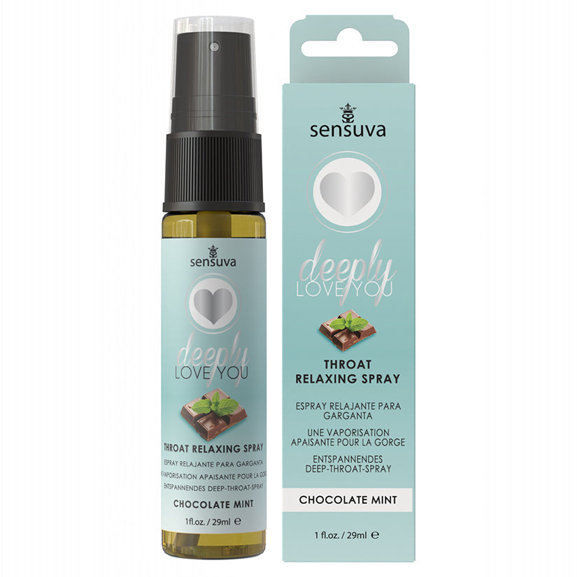 Sensuva Deeply Love You Throat Relaxing Spray-Chocolate Mint 1oz - Eros Fine Goods