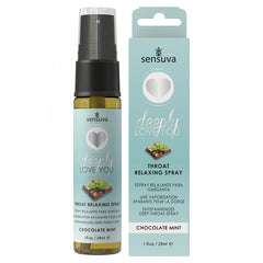 Sensuva Deeply Love You Throat Relaxing Spray-Chocolate Mint 1oz - Eros Fine Goods