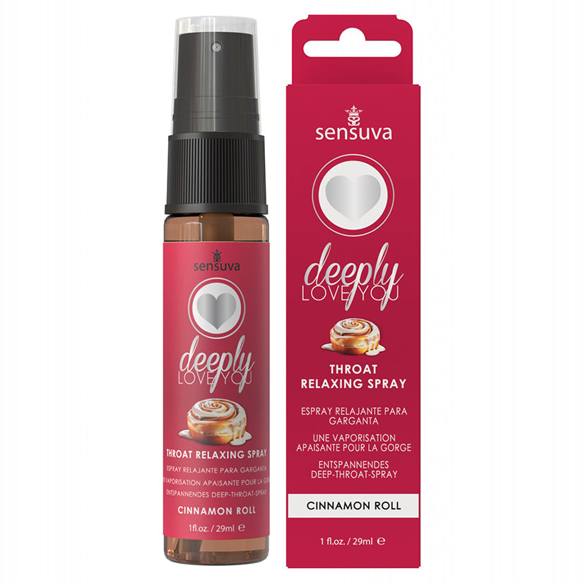 Sensuva Deeply Love You Throat Relaxing Spray-Cinnamon Roll 1oz - Eros Fine Goods