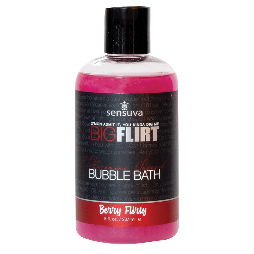 Sensuva Big Flirt Pheromone Bubble Bath-Berry Flirty 8oz - Eros Fine Goods