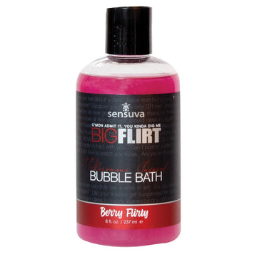 Sensuva Big Flirt Pheromone Bubble Bath-Berry Flirty 8oz - Eros Fine Goods