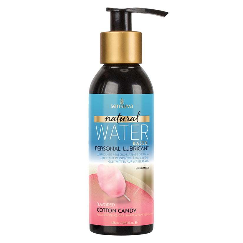Sensuva Natural Water Based Lubricant-Cotton Candy 4oz - Eros Fine Goods