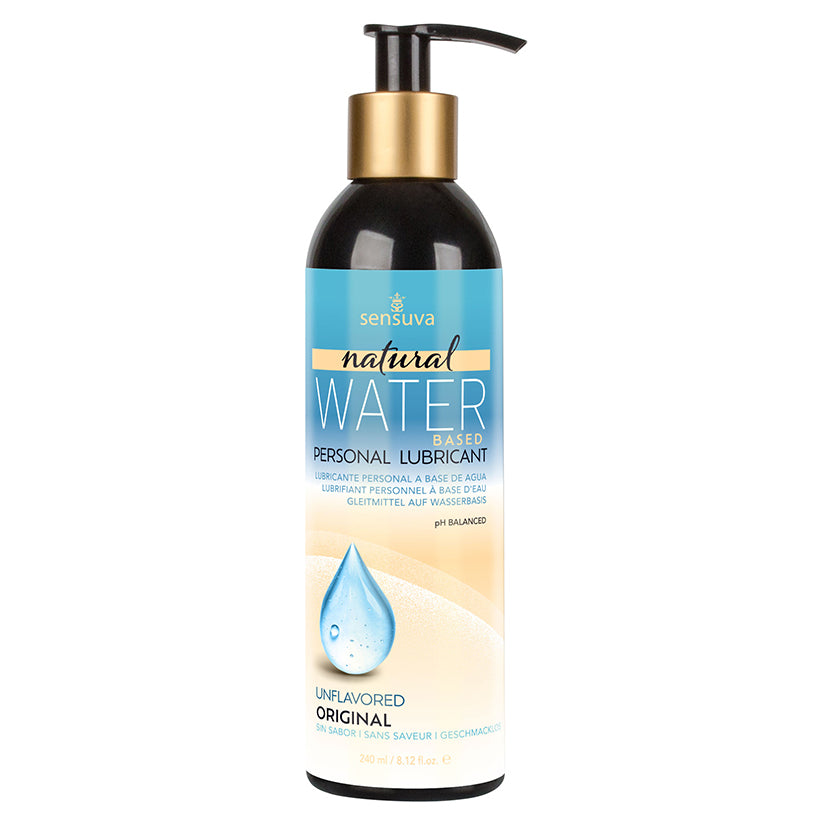Sensuva Natural Water Based Personal Lubricant 8oz - Eros Fine Goods