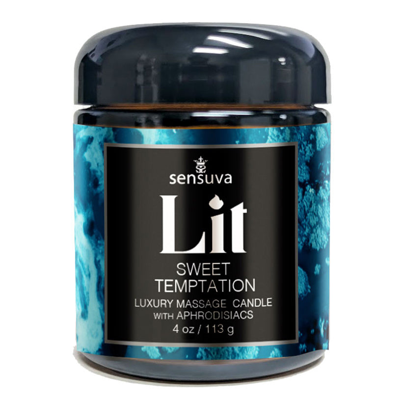 Sensuva Luxury Massage Candle-Lit Sweet Temptation 4oz - Eros Fine Goods
