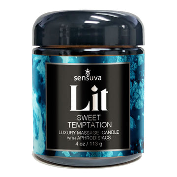 Sensuva Luxury Massage Candle-Lit Sweet Temptation 4oz - Eros Fine Goods