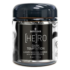 Sensuva Luxury Massage Candle-Hero Dark Temptation 4oz - Eros Fine Goods