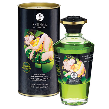 Shunga Organica Aphrodisiac Warming Oil-Exotic Green Tea 3.5oz - Eros Fine Goods