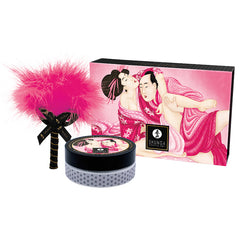 Shunga Kissable Massage Powder-Raspberry Feeling 2.65oz - Eros Fine Goods