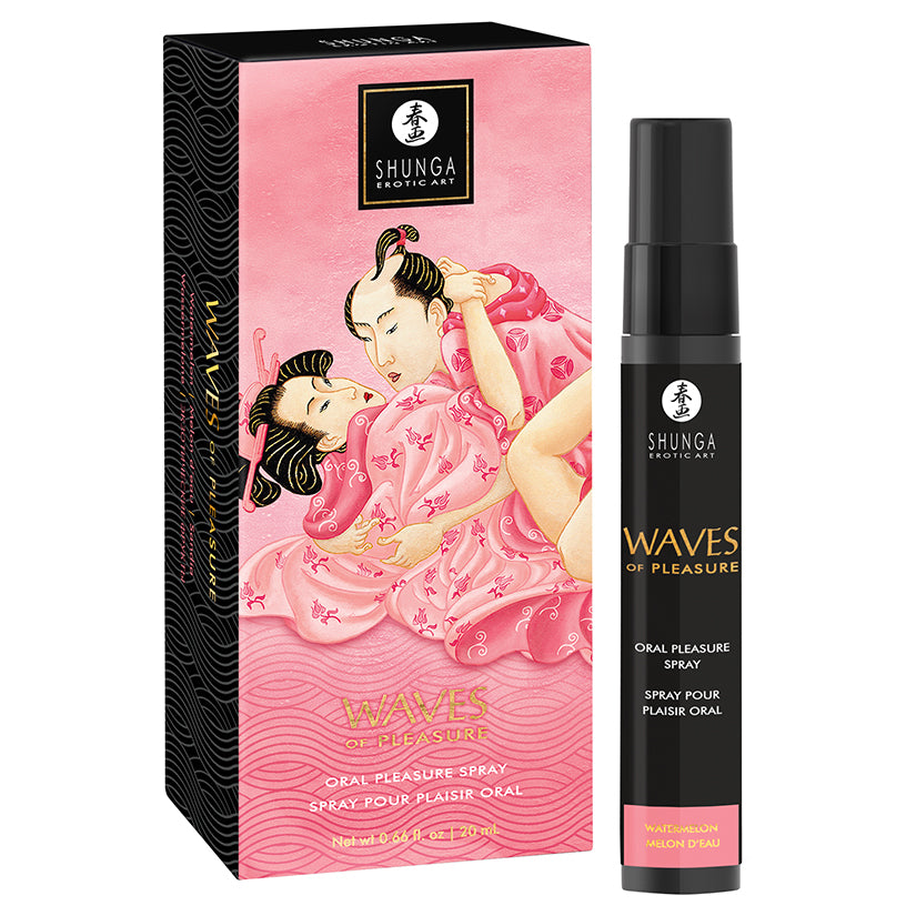 Shunga Waves of Pleasure Oral Pleasure Spray-Watermelon - Eros Fine Goods