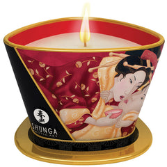Shunga Massage Candle-Sparkling Strawberry Wine 5.7oz - Eros Fine Goods