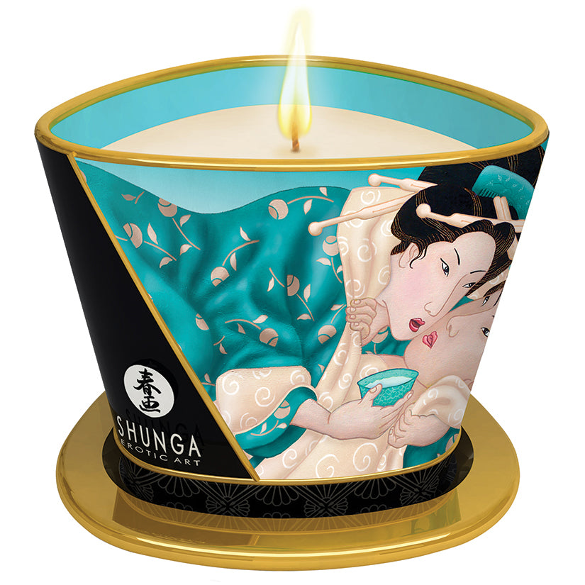 Shunga Massage Candle-Island Blossoms 5.7oz - Eros Fine Goods