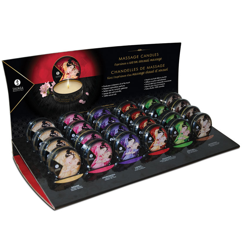 Shunga Mini Massage Candle-Display of 24 - Eros Fine Goods
