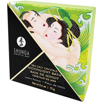 Shunga Moonlight Bath Sea Salt Crystals-Lotus Flower 2.6oz - Eros Fine Goods
