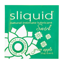 Sliquid Swirl Foil Packet-Green Apple .17oz - Eros Fine Goods