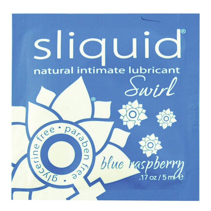 Sliquid Swirl Foil Packet-Blue Raspberry .17oz - Eros Fine Goods
