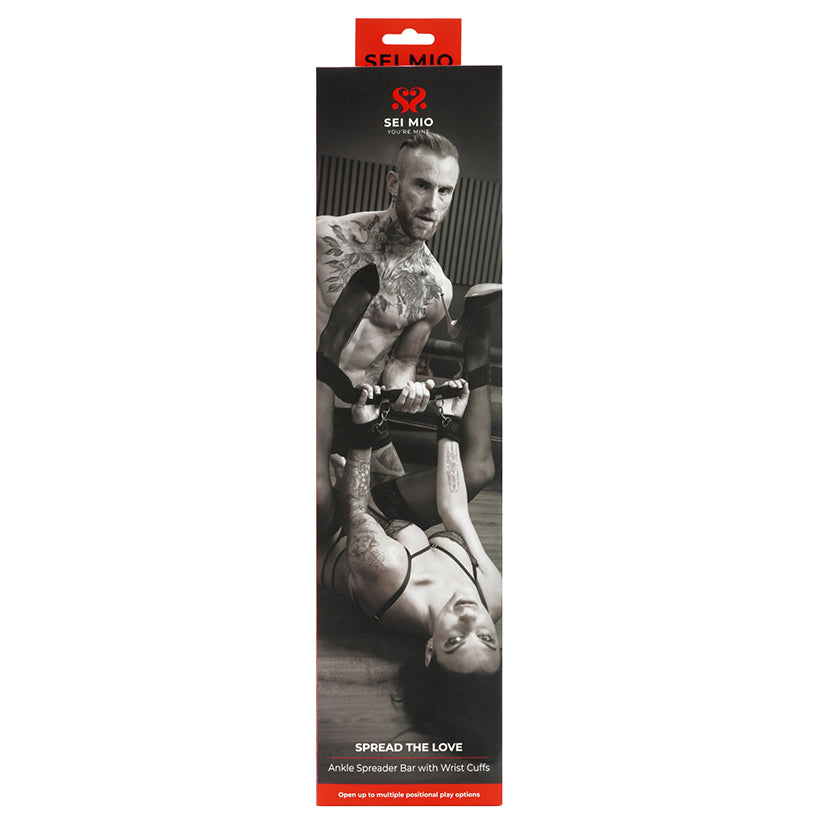 SEI MIO Spread the Love Ankle Spreader Bar with Wrist Cuffs - Eros Fine Goods