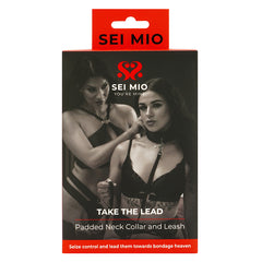 SEI MIO Take the Lead Padded Neck Collar and Leash - Eros Fine Goods