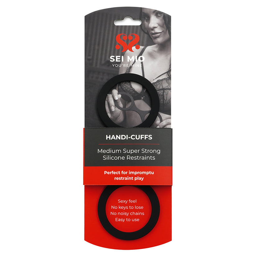 SEI MIO Handi-Cuffs Medium Super Strong Silicone Restraint Cuffs - Eros Fine Goods
