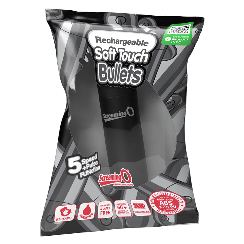 Screaming O Soft Touch Rechargeable Bullets-Black - Eros Fine Goods