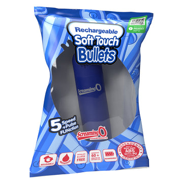 Screaming O Soft Touch Rechargeable Bullets-Blue - Eros Fine Goods