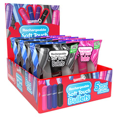 Screaming O Soft Touch Rechargeable Bullets in POP Box 12-Assorted - Eros Fine Goods
