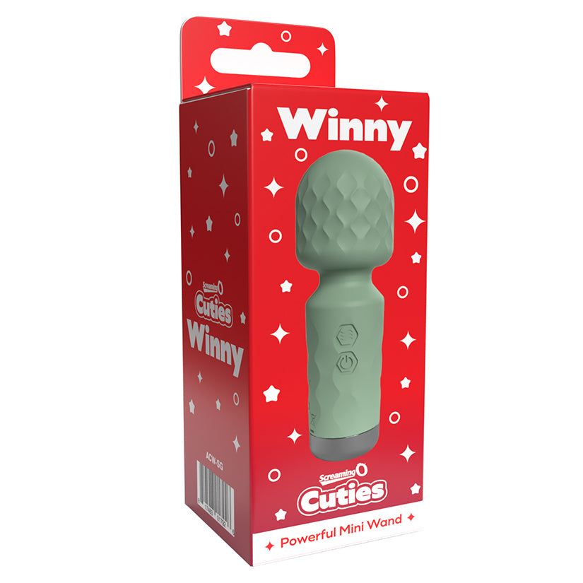 Screaming O Cuties Winny Vibrating Mini Wand-Sage Green - Eros Fine Goods