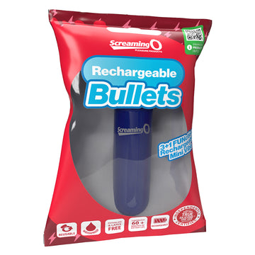 Screaming O Rechargeable Bullet-Blue - Eros Fine Goods
