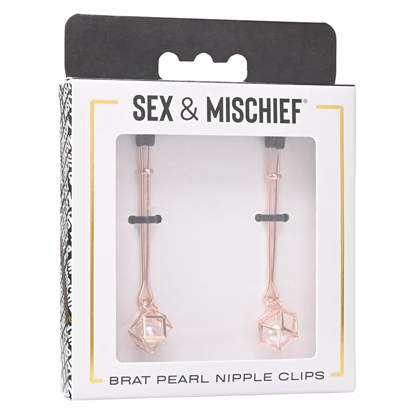 S&M Brat Pearl Nipple Clips - Eros Fine Goods