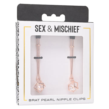 S&M Brat Pearl Nipple Clips - Eros Fine Goods