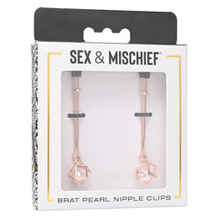 S&M Brat Pearl Nipple Clips - Eros Fine Goods