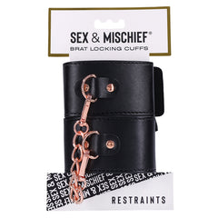 S&M Brat Locking Cuffs - Eros Fine Goods