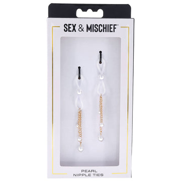 S&M Pearl Nipple Ties - Eros Fine Goods