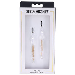 S&M Pearl Nipple Ties - Eros Fine Goods