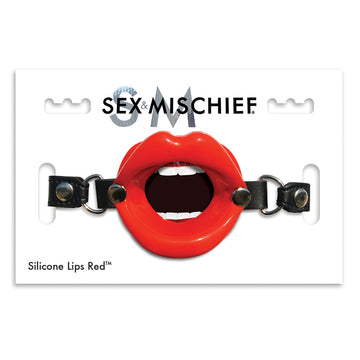 S&M Silicone Lips-Red - Eros Fine Goods