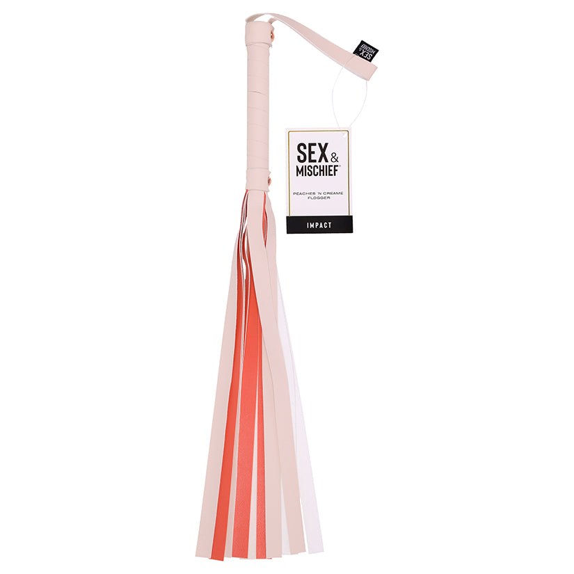 S&M Peaches 'n CreaMe Stripe Flogger - Eros Fine Goods
