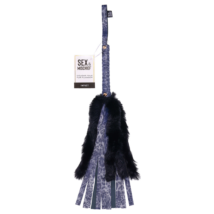 Cougar Faux Fur Flogger - Eros Fine Goods