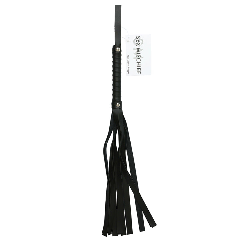 S&M Black Leather Flogger - Eros Fine Goods