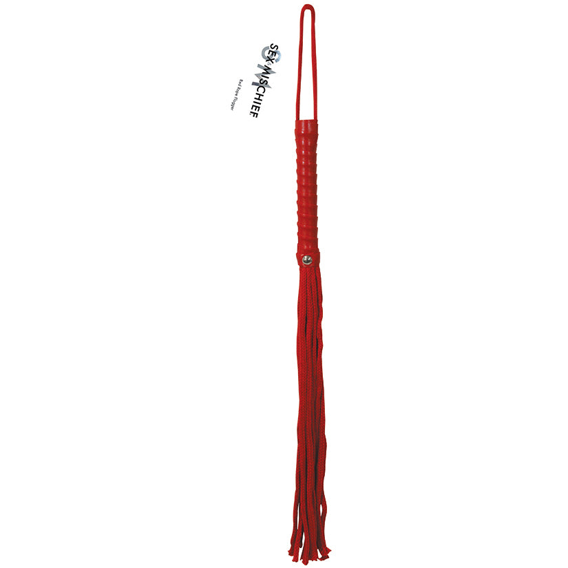 S&M Red Rope Flogger - Eros Fine Goods