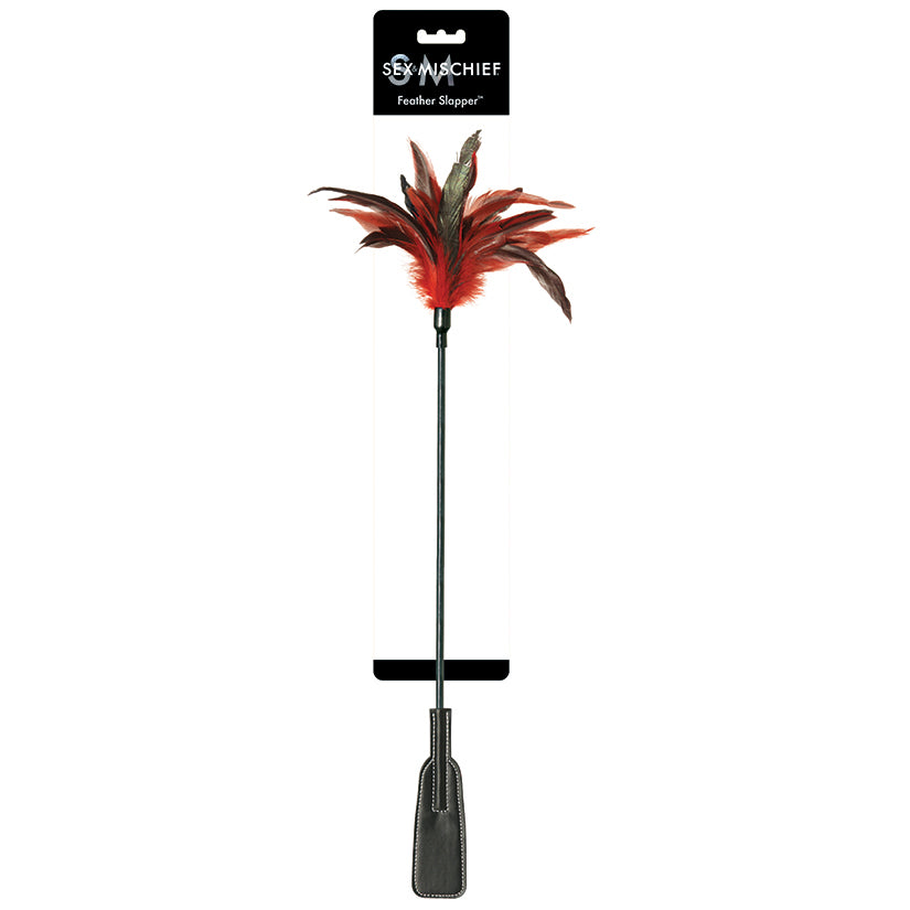 S&M Feather Slapper-Red/Black - Eros Fine Goods